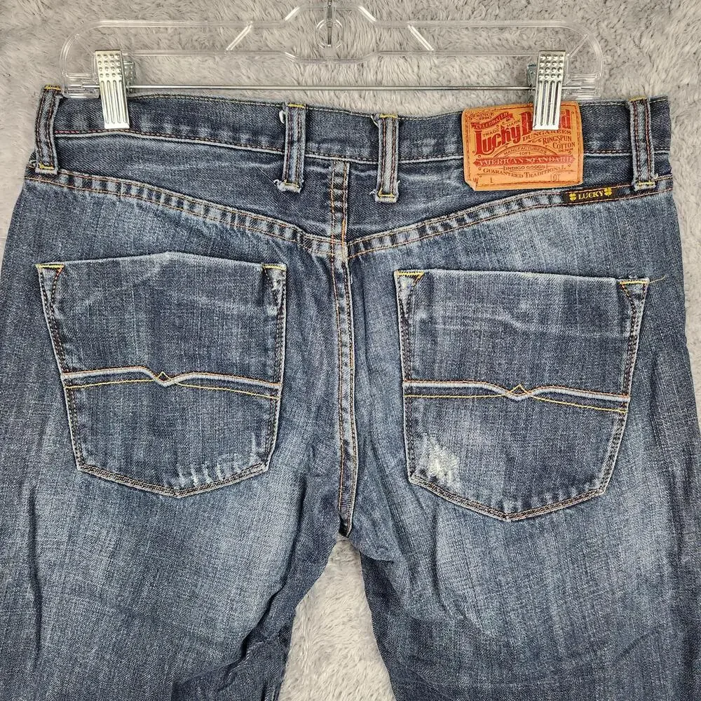 Lucky Brand 361 Vintage Straight Jeans Mens 32x31 Blue Medium Wash Denim Casual